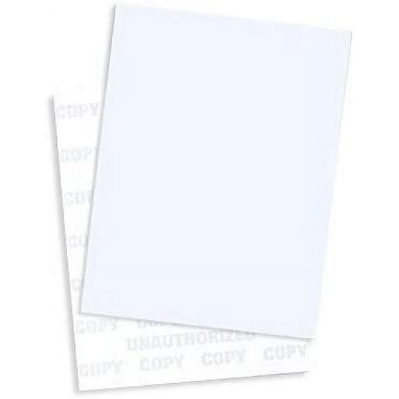 8-1/2 x 11" Multi-Purpose Tamper Resistant UNAUTHORIZED ANTI-COPY Blue Security Paper, Pack of 100
