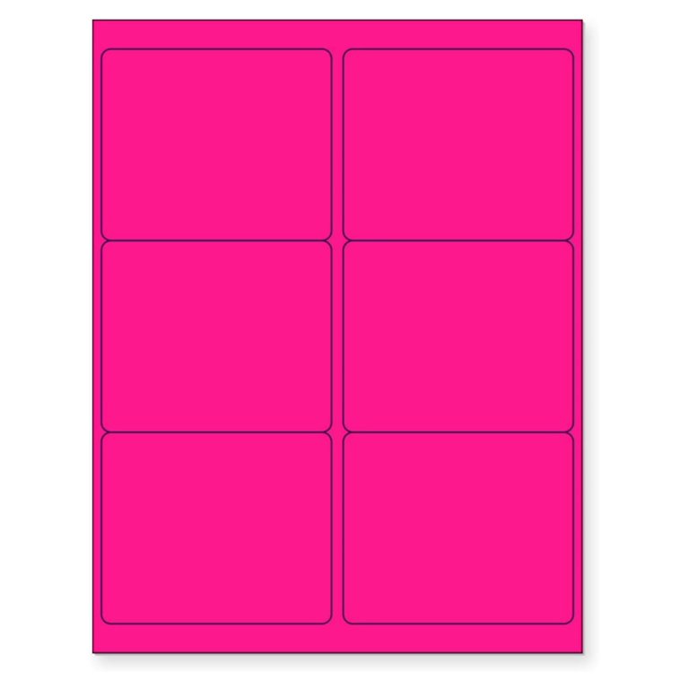 Neon Rectangular Labels For Laser And/or Inkjet Printers Avery Neon ...