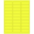 thumbnail image 1 of 8-1/2 x 11" Neon Color High Light Fluorescent Labels for Laser & Inkjet Printer Yellow Fluorescent, 1" x 2-5/8" - 30 Per Page  750 Labels, 1 of 7