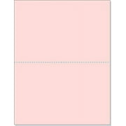 8-1/2 x 11" Pink Perforated Paper, Perf  5-1/2" 2500