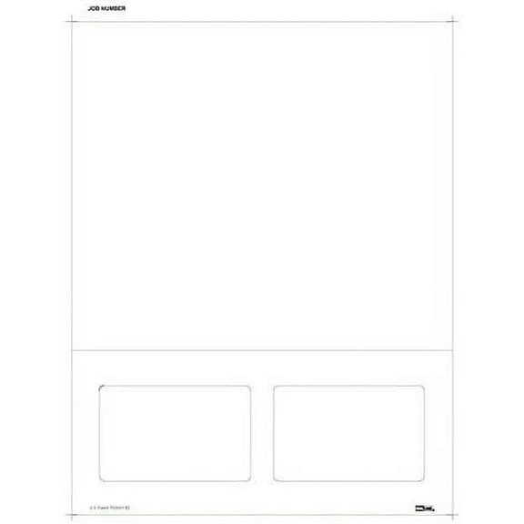 8-1/2" x 11" RealCard cutsheet, 2-Up, Laser Simplex/Duplex Printable, Blank Stock Carton of 1000