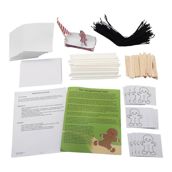 8 1/2" x 11" STEAM Challenge Kit: The Gingerbread Man - 387 Pieces - Makes 12