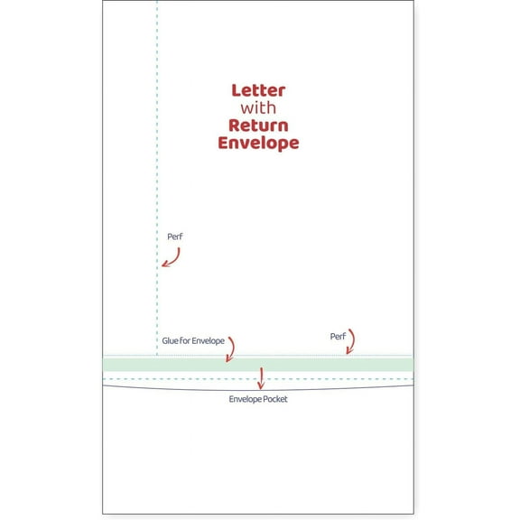 8-1/2 x 14" Form & Envelope Combination Pack of 250