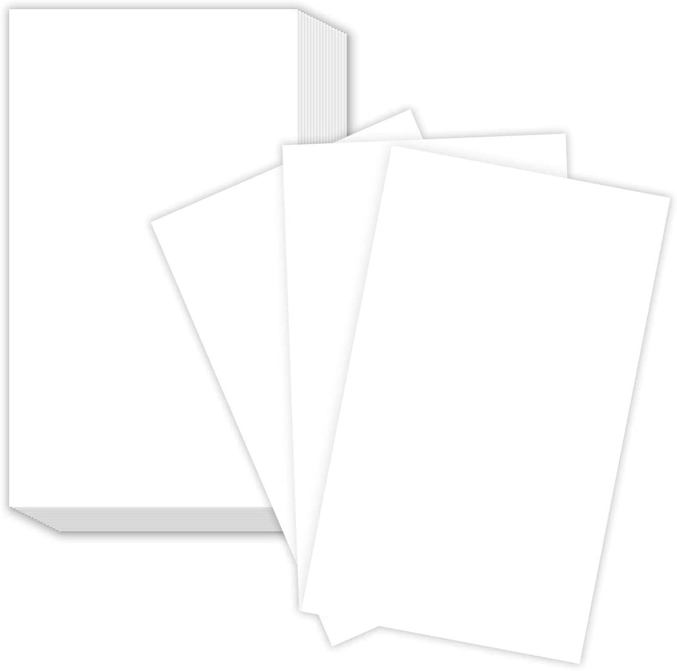 Hamilco White Resume Linen Textured Cardstock Paper – 8 1/2 x 11 Blank Thick Heavy Weight 80 lb Cover Card Stock for Printer - 50 Pack (Bright White)