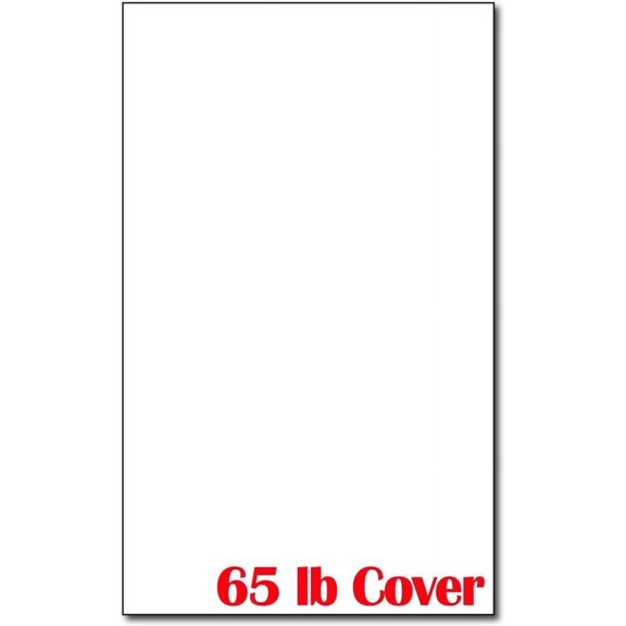 8 1/2" x 14" Legal Sized White Colored Cardstock - 250 Sheets Pack - 65lb Cover - Perfect for Documents, Programs, Menus$$Art & Craft