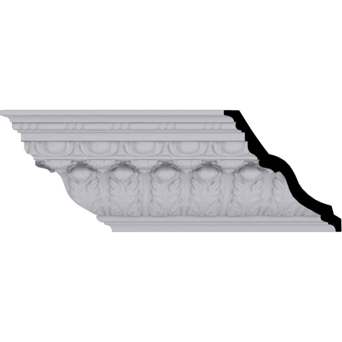 Acanthus Leaf White Polyurethane Crown Moulding