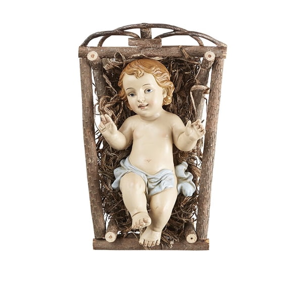 8 1/4" Infant Jesus W/Crib