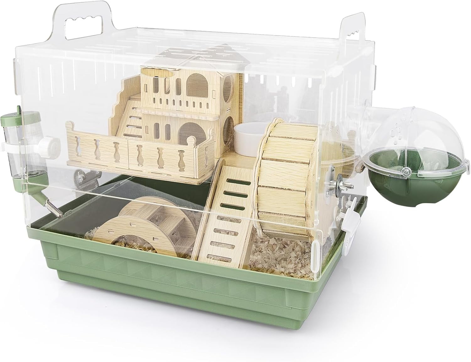 Picture of Guinea Pig Cage Essenhome 24 Inch Acrylic Hamster Cage With 2 Small ...