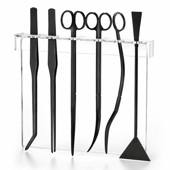 8 in 1 Aquascaping Tool Kit with Acrylic Storage Rack,Cold Steel Aquatic Landscaping Equipment Perfect to Create A Stunning Underwater Scape for high capacity Aquarium