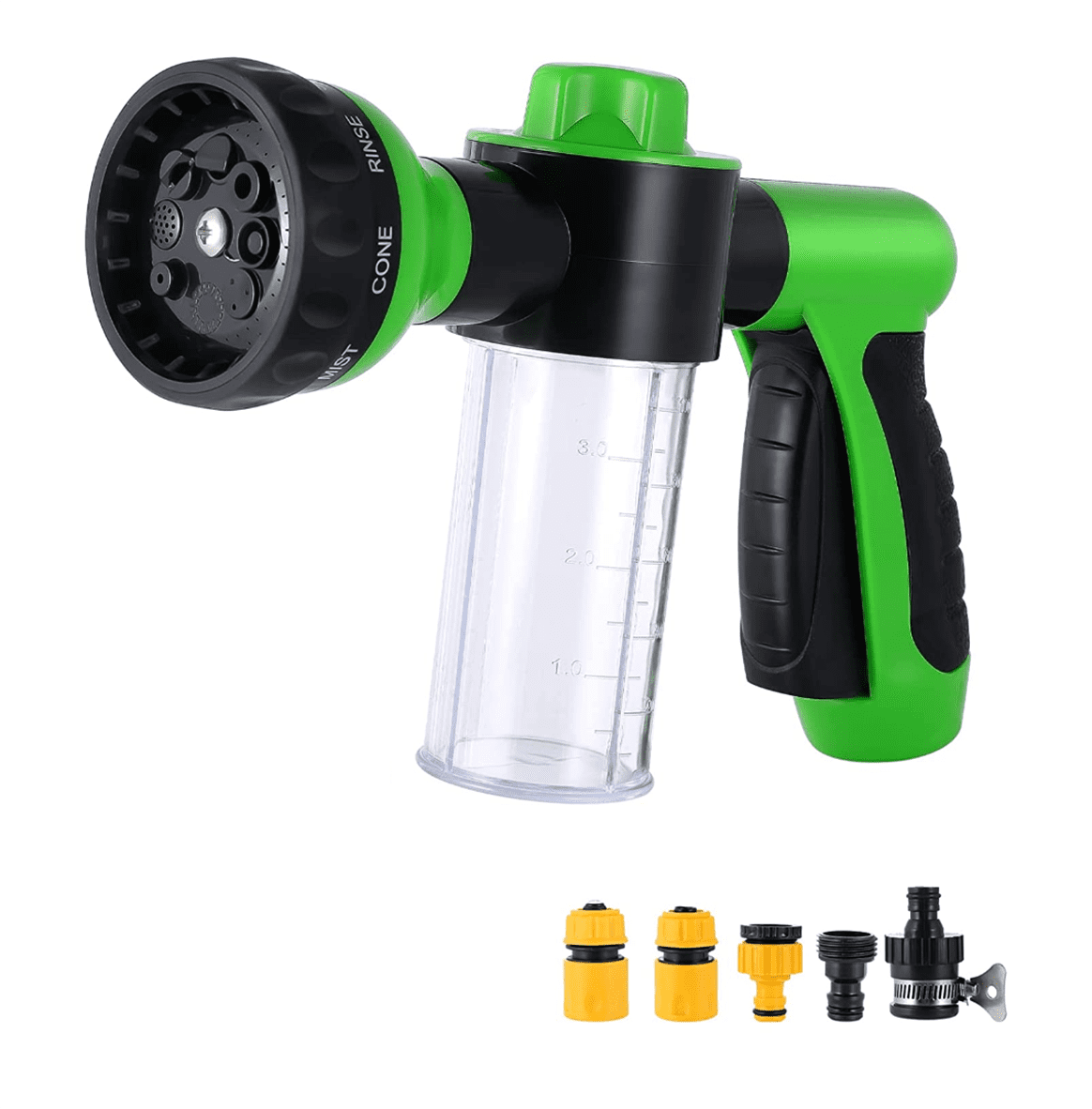 8 in 1 Dog Horse Jet Sprayer, Pet Hose Nozzle Foam Sprayer with Soap