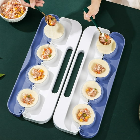 8 in 1 Dumpling Maker Press Machine,Dumpling Ravioli Maker Press,Rapid Prototyping Dumpling Machine,Wonton Mould, Manual Dumpling Maker Mold for Easily Making Pierogi, Wonton, Gyoza, Potsticker, Momo