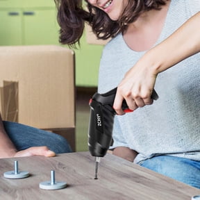 8 in 1 Electric Screwdriver Kit, 3.6V Cordless Drill Screwdriver Rechargeable, 3.5Nm Max Torque Electric Screw Gun With 2pcs Accessories,2 Position Handle With LED, Easy for Small Home Projects