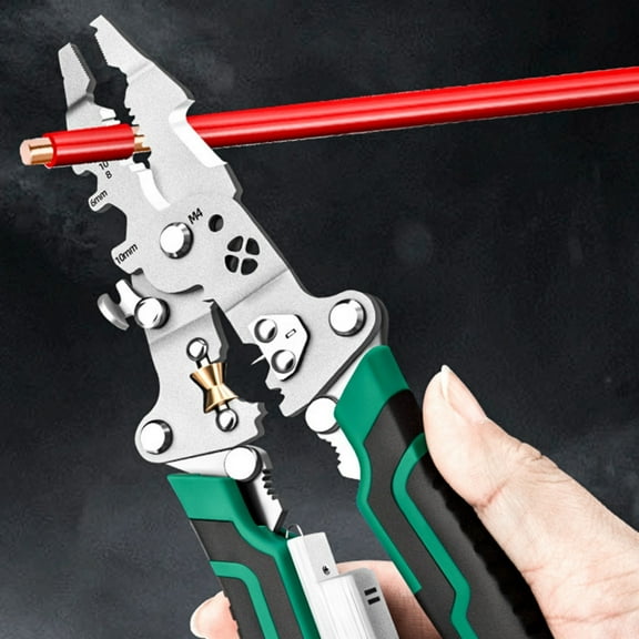 8 In 1 Foldable Wire Stripper with Electricity Measurement Function Multifunctional Professional Electrician'S Pliers Cable Stripping for Cutting Stripping Crimping Tool