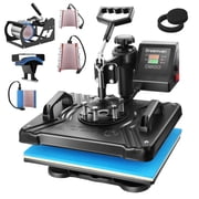 8 in 1 Heat Press Machine, 12 x 15 Combo Digital Multifunctional Sublimation Heat Transfer Machine, 360-degree Rotation Swing Away Shirt Printing Machine for Tshirt,Hat,Mug,Plate
