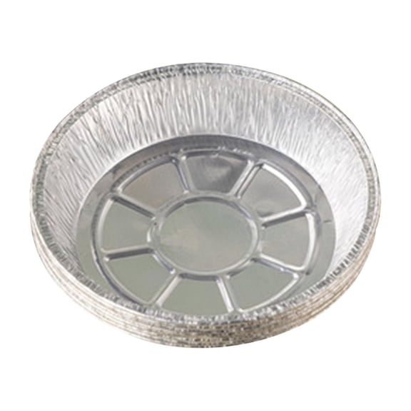 8.1'' Inch Round Tin Foil Pans Disposable Aluminum, Freezer & Oven Safe - For Baking, Cooking, Storage, Roasting, & Reheating, Pack of 50