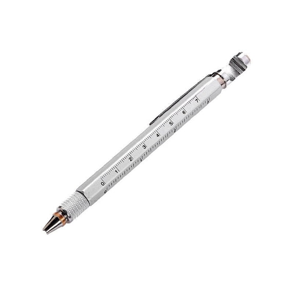8 in 1 Multifunctional Tool Pen, Metal Ballpoint Pen with Ruler, Screwdriver, Touch Screen Stylus and Bottle Opener, Creative Writing Tool Gift for Men, Engineers and Office Use