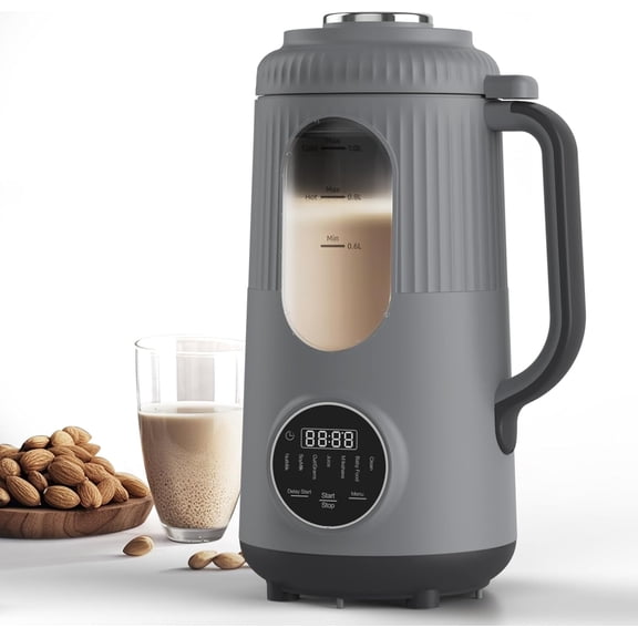 8 in 1 Nut Milk Maker,35oz(1000ml) Automatic Homemade Almond, Oat,Blenders,Plant-Based and Non-Dairy Beverages, Maker Machine with Delay Start/Self Clean