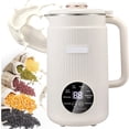thumbnail image 1 of 8 in 1 Nut Milk Maker Machine, 1000ml Automatic Soy Milk Maker Blender for Homemade Soy, Almond, Coconut, Plant Based Milks, Milkshake, and Juice with 12H Delay Start/6H Keep Warm/Auto Clean, White, 1 of 19