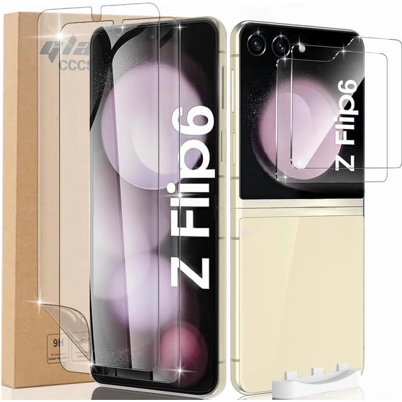 [8 in 1 Privacy Screen Protector for Samsung Galaxy Z flip 7, 2 Inner Soft Black TPU Foldable Film, 2 Tempered Glass Privacy Front/Back Screen Saver, 2 Camera Protector, 2 Side Film