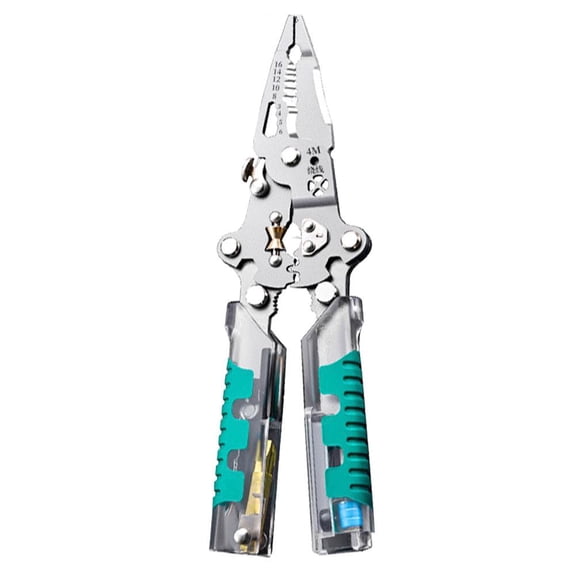 8 in 1 Wire Stripper with Voltage Tester, 2025 New Multifunctional Plier Tools,Foldable Wire Stripper Electrical Pliers for Cutting & Pulling Pliers, Crimping Tools for Home Use