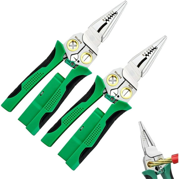 8 in 1 Wire Stripper with Voltage Tester, Cable Scissors,Voltage Tester Pliers Multi-Function Electric Wire Stripping Tool for Cutting and Pulling Wires
