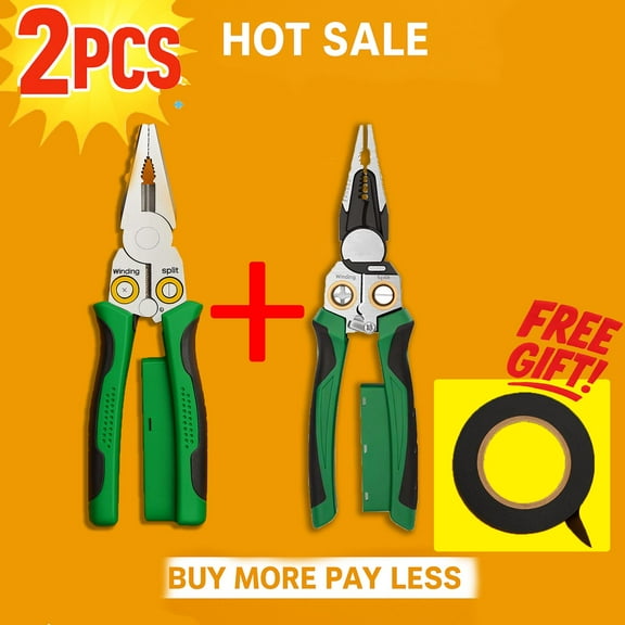 8 in 1 Wire Stripper with Voltage Tester, Multi-Function Electrician Pliers for Wire Stripping, Cutting, and Crimping, Professional Electrical Tool|YISHFHP