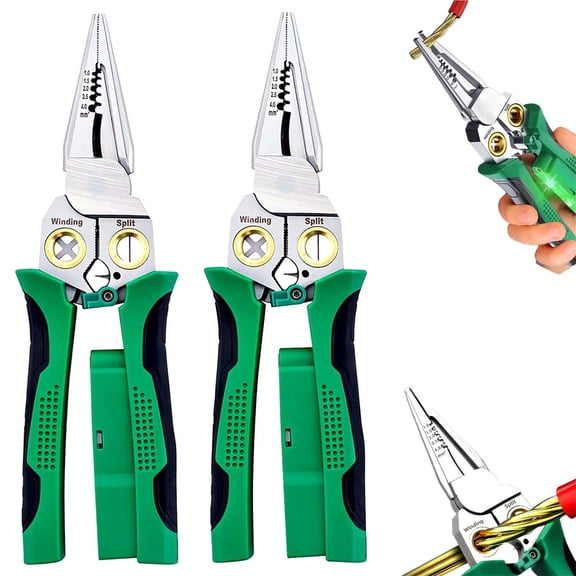 8 in 1 Wire Stripper with Voltage Tester, Multifunctional Pliers Portable Electrician Tool for Cutting,Pulling Pliers and Cable Repair,Electrician Repair Tool