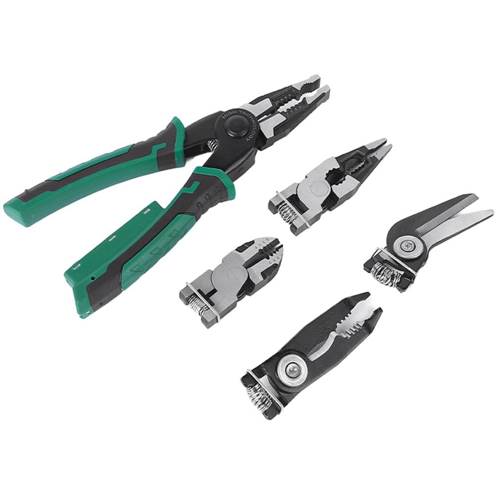 8 in 1 Wire Stripper with Voltage Tester,New Heavy Duty Wire Stripper Pliers,Tester Hot/Neutral Wires,Multifunctional Electric WireStripping Tool Electrical Pliers for Cutting and Splitting