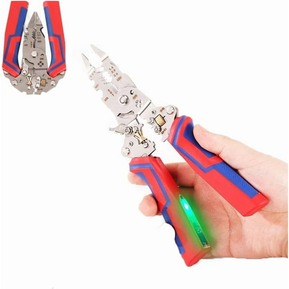 8 in 1 Wire Stripper with Voltage Tester, Multi-function Electric Wire Stripping Tool, Electrician Repair Tool