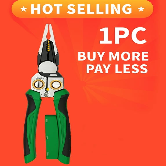 8 in 1 wire stripper pliers with voltage tester, heavy duty wire stripping tool, professional electrician pliers, cable cutting and crimping pliers for home or work