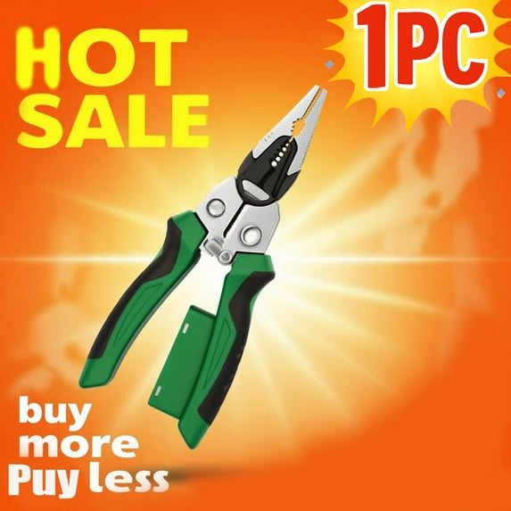 8 in 1 wire stripper tool, multifunctional electrician pliers, voltage testing pliers, cable stripping and crimping tool, professional repair tool for home and workshop