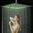 8"10"12"16"LED Shower Head Square Top Sprayer without Shower Arm Matte