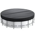 thumbnail image 1 of 8/10/12 Ft Round Pool Cover, Solar Covers For Above Ground Pools, Inground Pool Cover Protector With Drawstring Design, Hot Tub Cover For Waterproof And Dustproof (Black) - 12FT, 1 of 6
