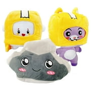 8",10",12" Rocky Lankybox Merch Stuffed Toys, Lanky Box Toys, Birthday Gift for Kids, Yellow/Gray/Purple