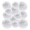 thumbnail image 1 of 8" 10" 12" Tissue Paper Pom Poms, 12PCS Pom Poms Paper Flowers Ball Tissue Paper Flowers Assorted Size for Wedding Bridal Shower Birthday Party Backdrop Decoration, White, 1 of 6