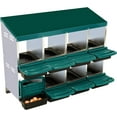 thumbnail image 1 of 8/10 Compartment Chicken Nesting Box, Metal Roll Away Nest Box with Removable Tray & Lid Cover for Easy Egg Collection and Hygiene, 1 of 8