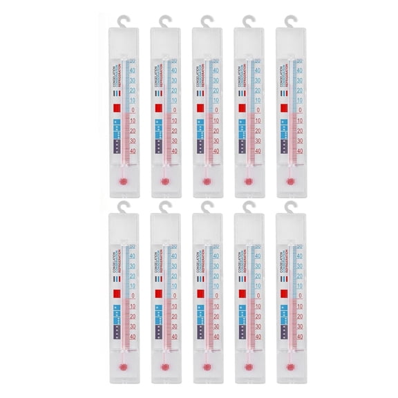 8/10 Pack Fridge Thermometers Hook Thermometers Plastic Texture for Home and Commercial Use Measures Temperatures