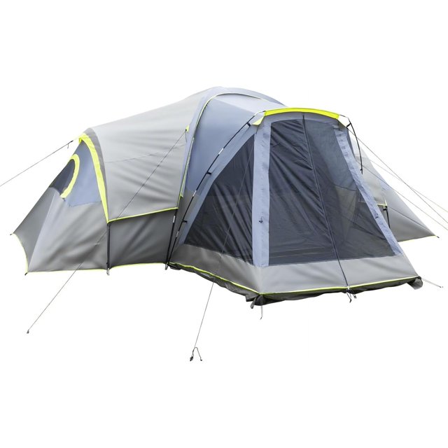 8/10 Person Camping Tent, Large 2 Room Family Tent with Weatherproof