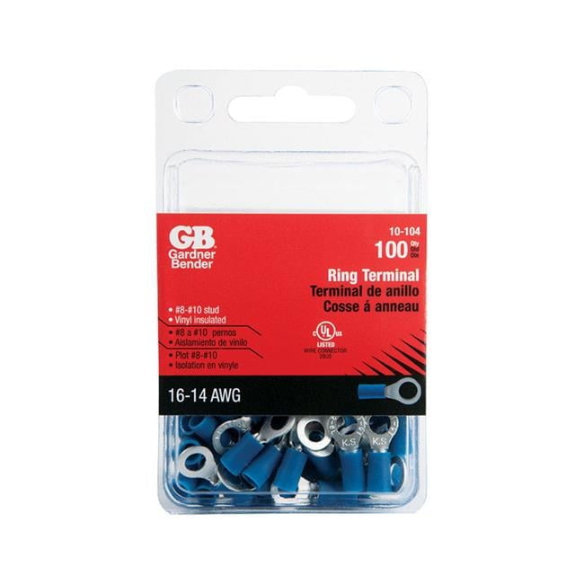 8-10 in. 16-14 AWG Terminal Ring, Pack of 100