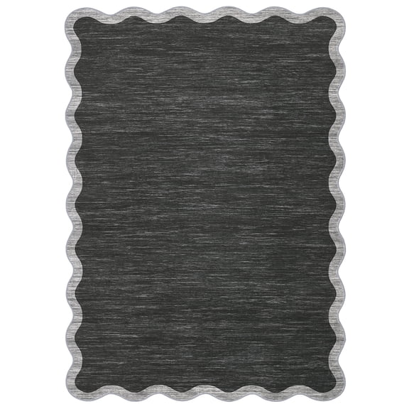 8*10FT Washable Living Room Rug, Non-Slip and Soft Bedroom Rug,Low Pile, Foldable, Stain Resistant. Dark Gray