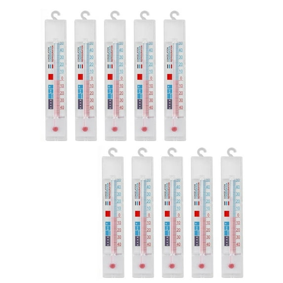 8/10PCS Multifuntional Use Fridge Thermometers with Hook Fridge Temperature Gauge Suitable for Kitchen Temperature