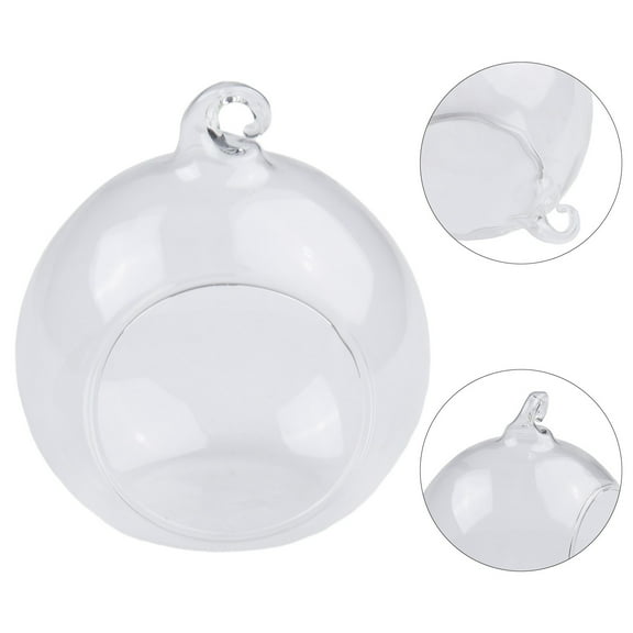 8/10cm Hanging Glass Ball Vase Transparent Succulent Plant Terrarium Container Flower Pots Container For Home Garden Decorations