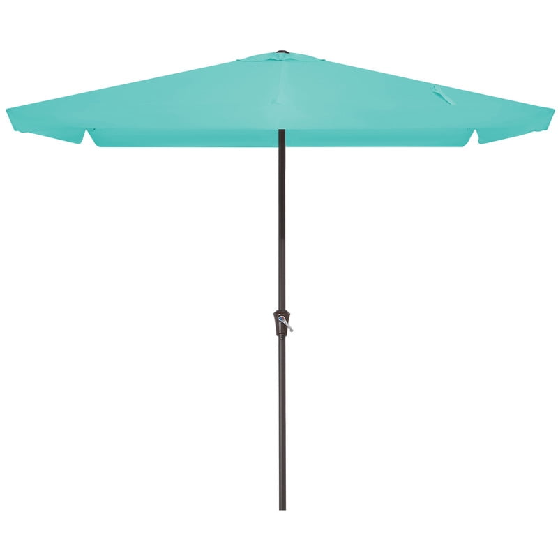 half rectangular patio umbrella with tilt Treasure Garden Auto 8' x 10' Aluminum Market The sturdy powder 6.5ft x 10ft Rectangular Patio