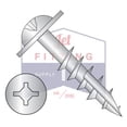 thumbnail image 1 of 8-11 x 4" Deep Thread Wood Screws | Combo (Square | Phillips) | Round Washers Head | Type 17 Pt | Steel | Zinc (Quantity: 1000), 1 of 2