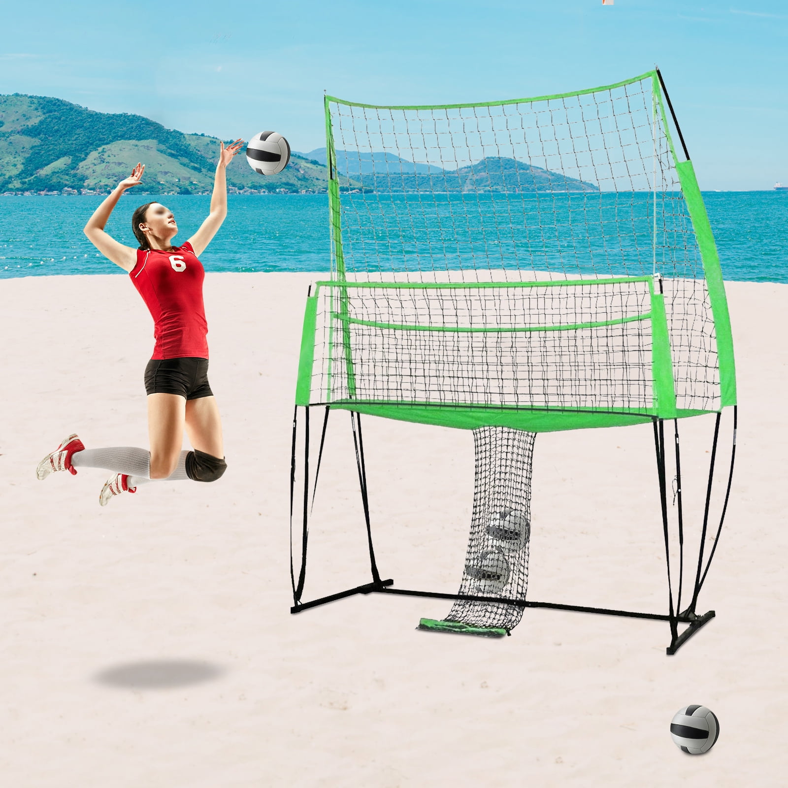 8*11ft Volleyball Training Net, Volleyball Practice Net, Volleyball Trainer Equipment Net