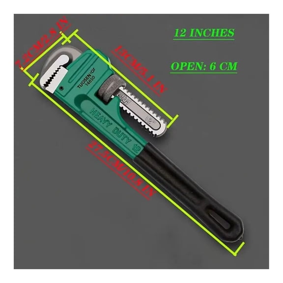 8/12/14/18 Inch Professional Multi-Size Pipe Wrench - Heavy Duty Plumbing Tool For Industrial Repair, Automotive & Home Use, Ergonomic Grip, Anti-Slip Design, Corrosion-Resistant Metal Construction