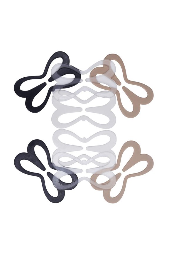 8/12/16Pcs Bra Strap Holder Clips for Racerback, Anti-Slip Bra Clips for Back, Cross Back Clips Buckles for Conceal Straps and Cleavage Control(4 Colors)