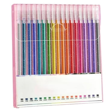 8/12/18/24/36 Pieces Glitter Gel Pen Set, 1.0mm Tip Coloring Gel Pens Glitter, Vibrant Colour, Free Flowing, Coloured Writing Pens for Coloring Books, Cards, Journaling Crafting, Drawing Writing
