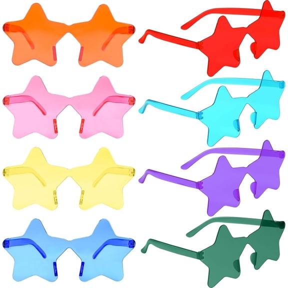 8/12/24/36/48 Pack  Sunglasses Bulk Colorful Rimless  Glasses Transparent Candy Color Sunglass for Adult