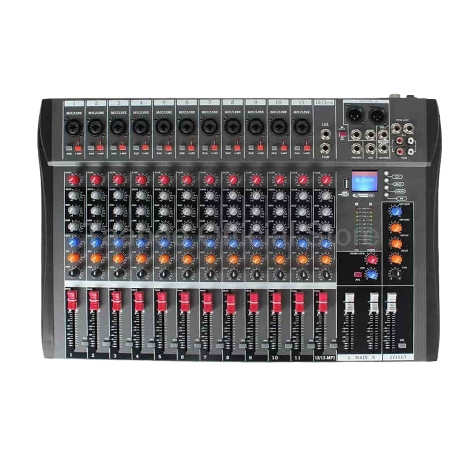8/12-Channel Mixer Professional Sound Mixing Console Support Bluetooth USB 48V Power Interface for Bar DJ Party ,Easy to Operate